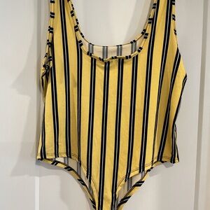 Rewash Yellow and Black Striped Kids Bodysuit